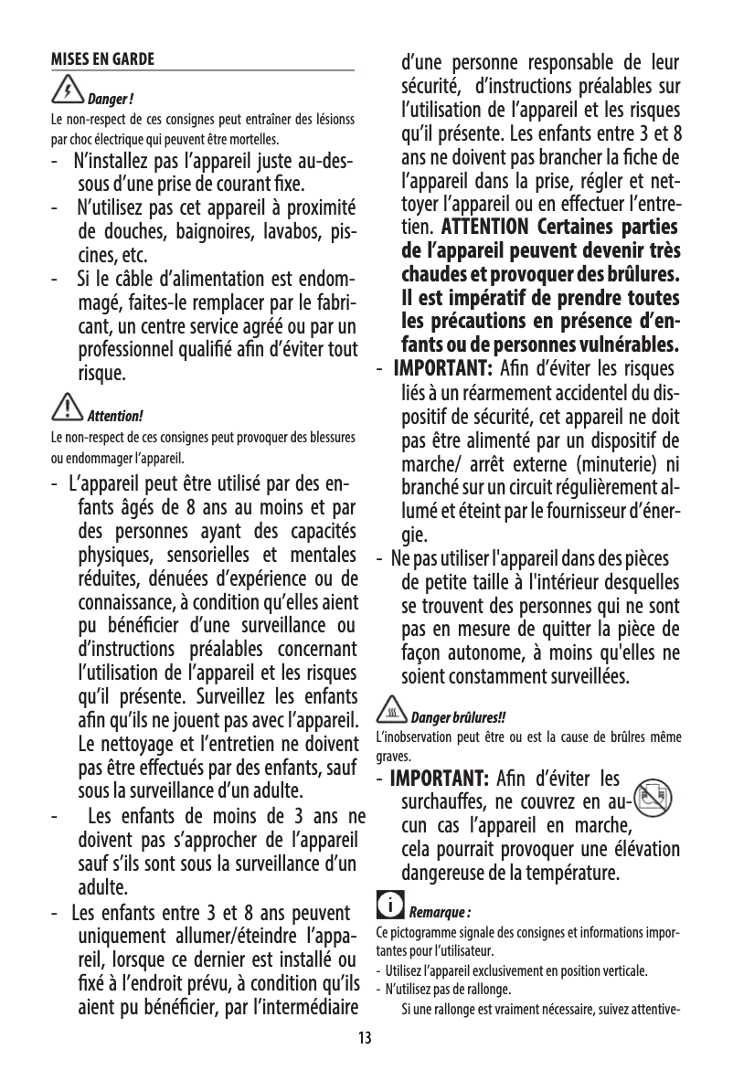 Page 1 de la notice Manuel utilisateur DeLonghi TCH8993