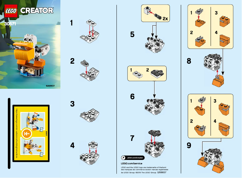 Page n°1 - Manuel utilisateur Lego Creator 30571