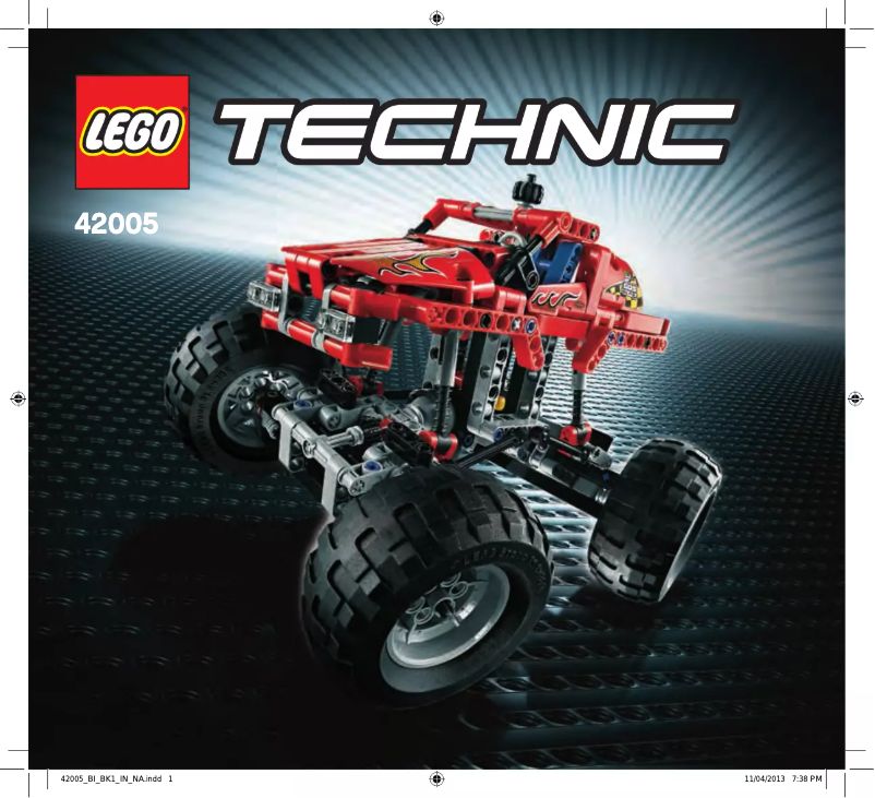 Page 1 de la notice Consignes visuelles Lego Technic 42005