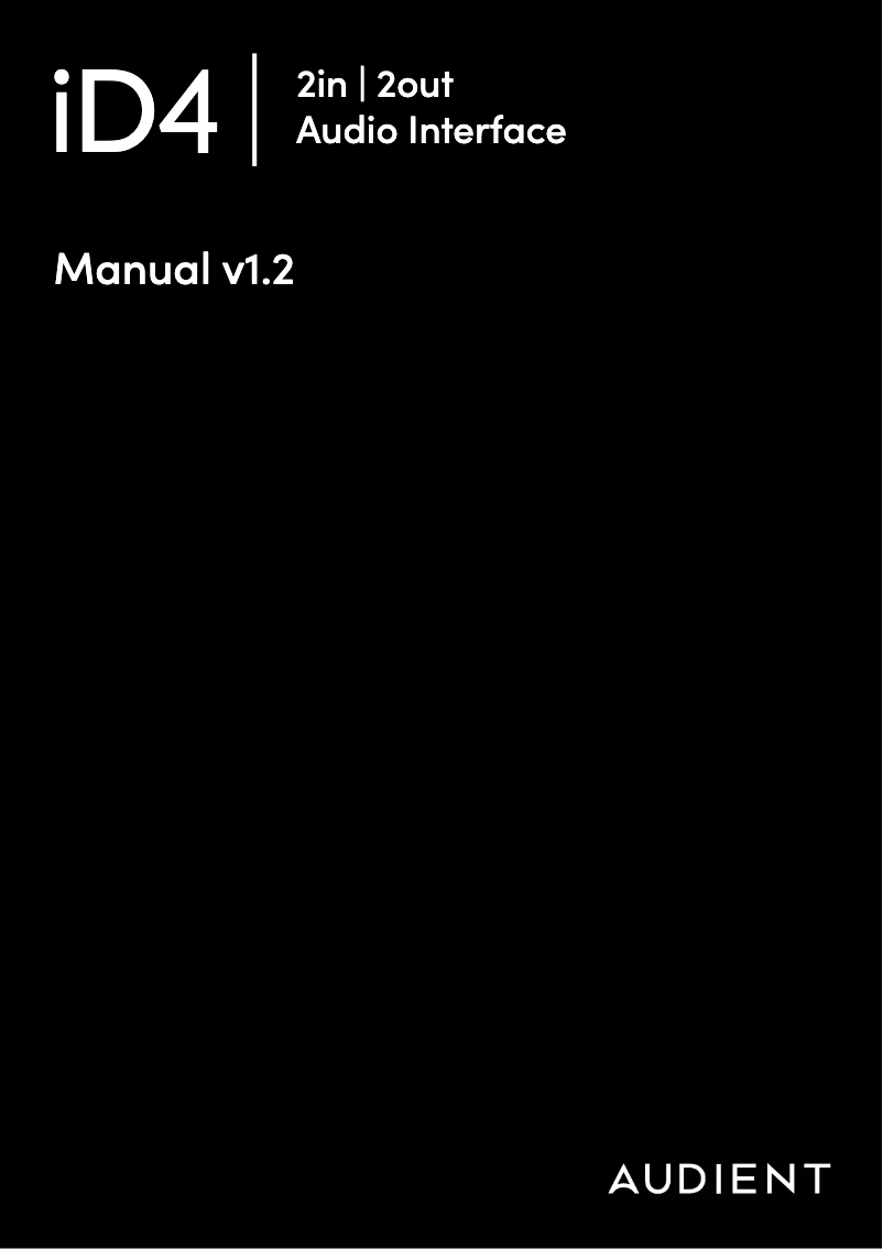 Image de la première page du manuel de l'appareil iD4 MKII