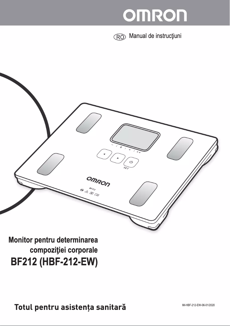 Page 1 de la notice Manuel utilisateur Omron HBF-212-EW