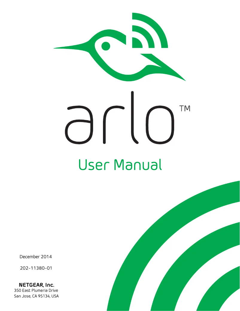 Page 1 de la notice Manuel utilisateur Netgear Arlo VMS3230