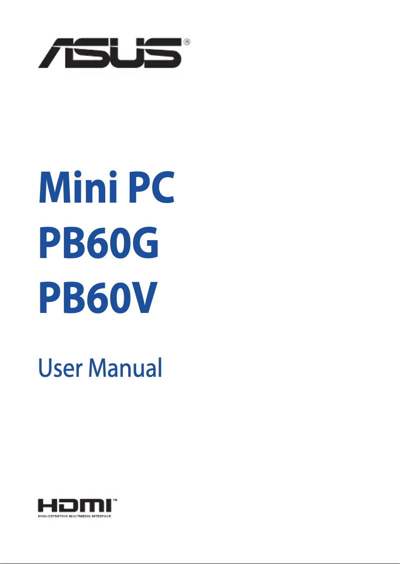 Page 1 de la notice Manuel utilisateur Asus PB60G