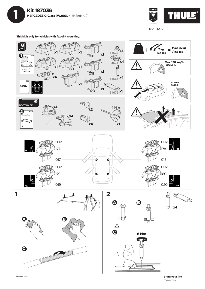 Imagen de la primera página del manual del dispositivo Kit 187036