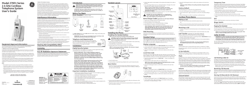 Imagen de la primera página del manual del dispositivo 27831