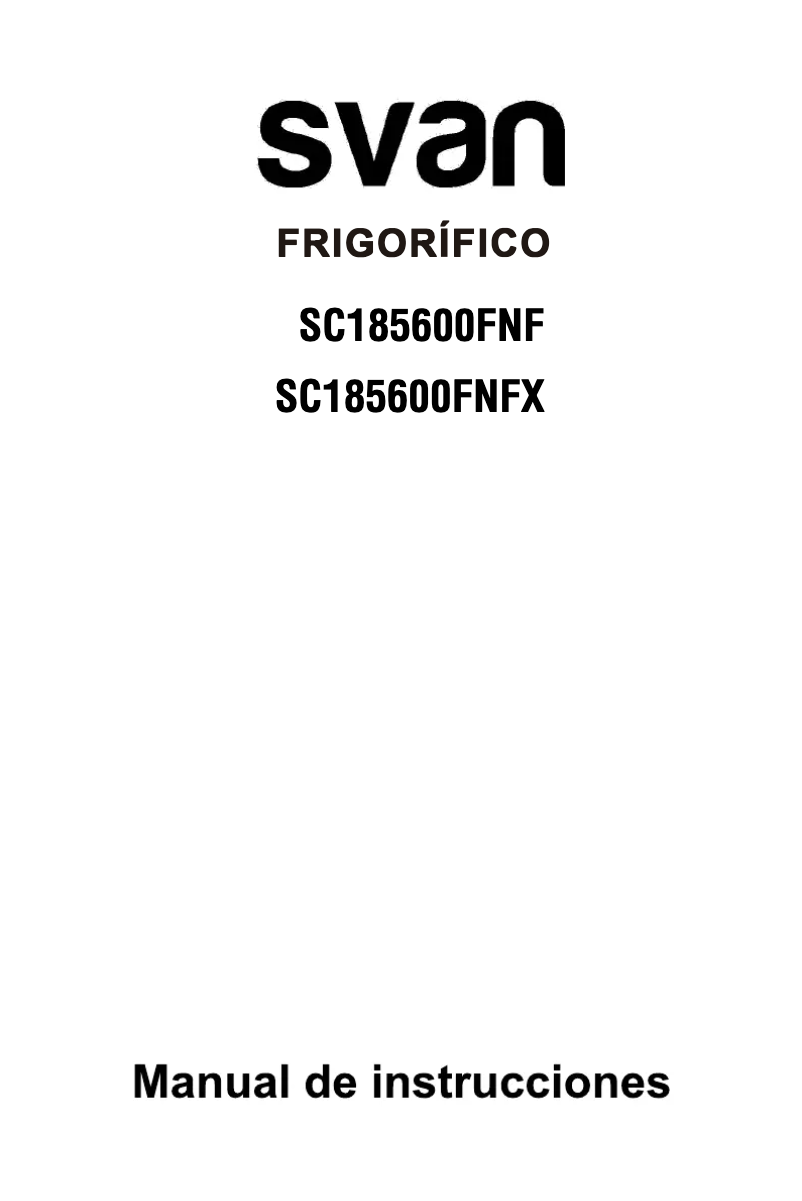 Image de la première page du manuel de l'appareil SC185600FNFX