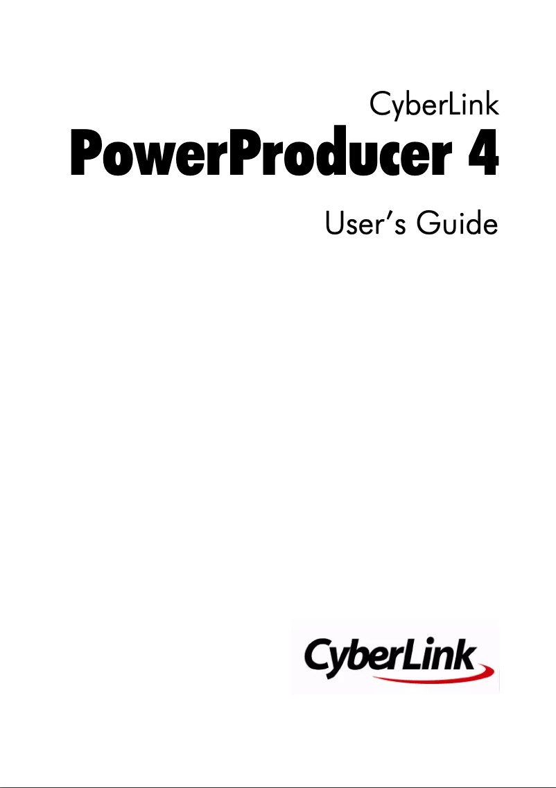 Page 1 de la notice Manuel utilisateur Cyberlink PowerProducer 4