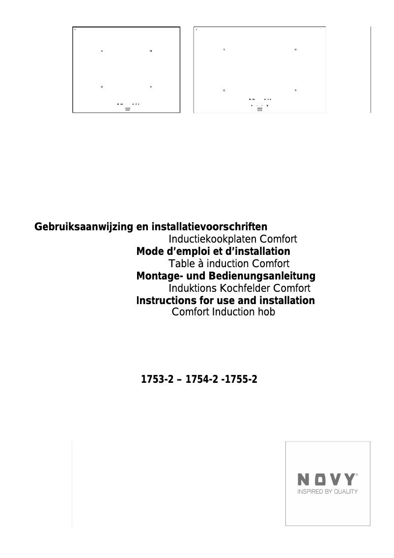 Page n°1 - Manuel utilisateur Novy Comfort 1755