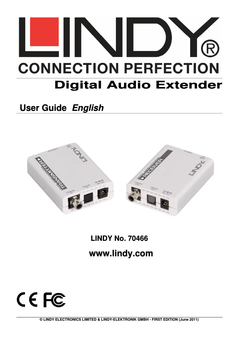 Page 1 de la notice Manuel utilisateur Lindy 70466