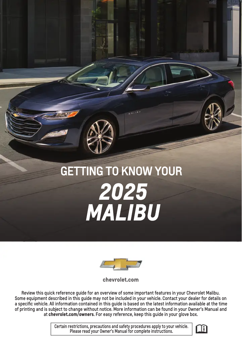 Image de la première page du manuel de l'appareil Malibu (2025)