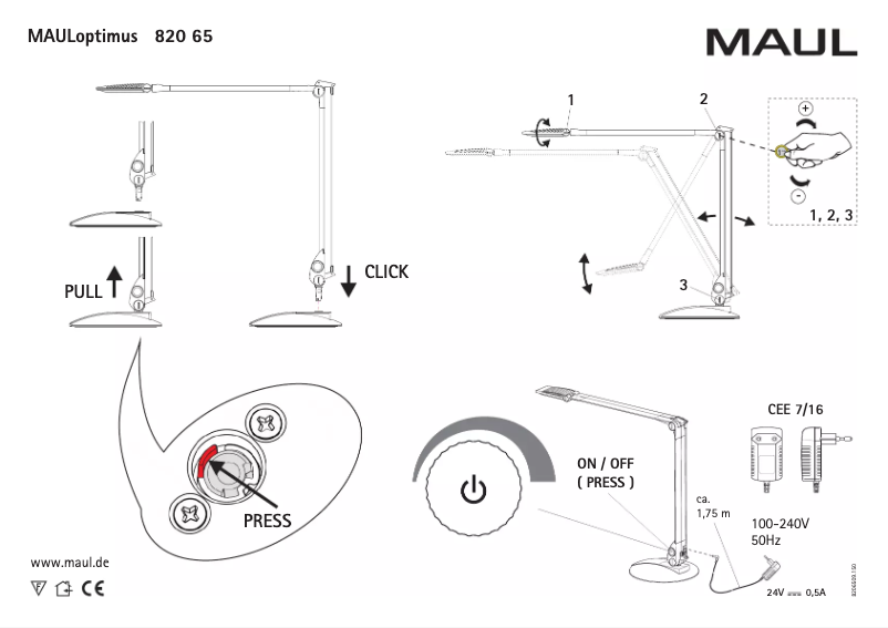 Page n°1 - Manuel utilisateur MAUL Optimus
