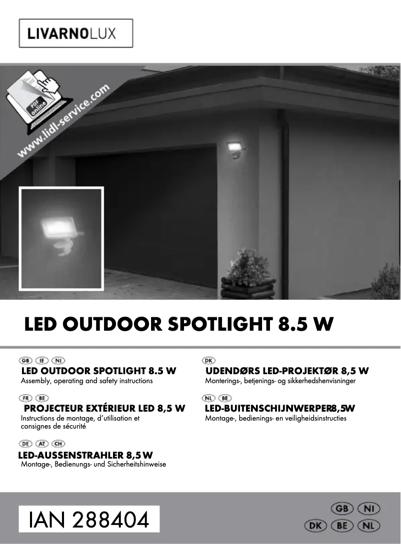 Page 1 de la notice Manuel utilisateur Livarno Lux HG03444A