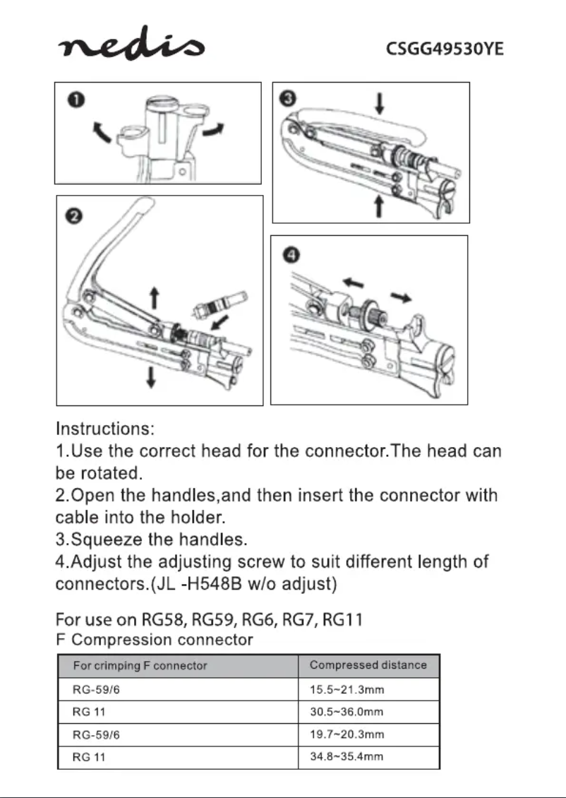 Page n°1 - Manuel utilisateur Nedis CSGG49530YE