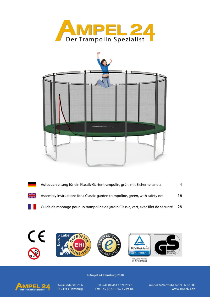 Page n°1 - Manuel utilisateur Ampel 24 SL5654