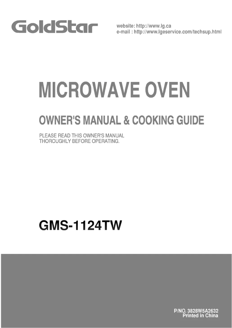 Page 1 de la notice Manuel utilisateur LG GMS-1124TB