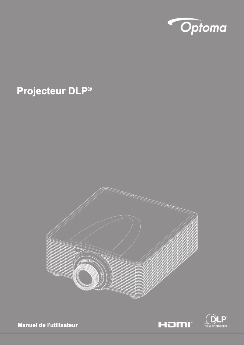 Page 1 de la notice Manuel utilisateur Optoma ZU1300
