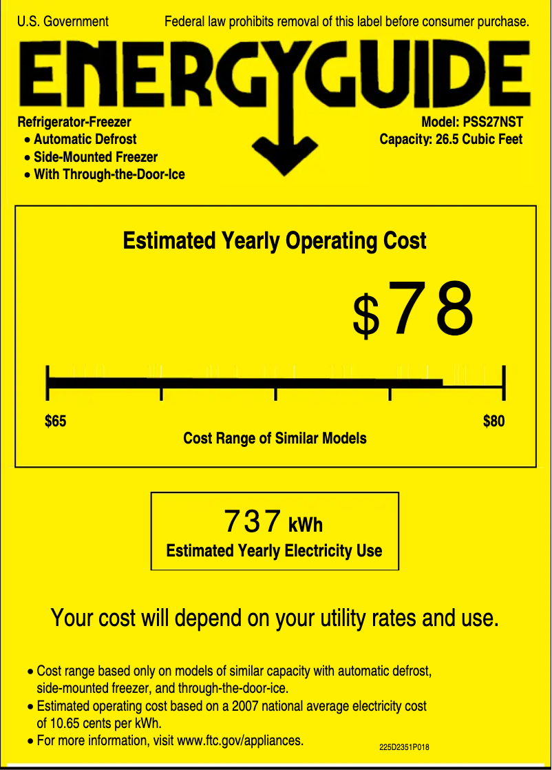 Image de la première page du manuel de l'appareil Profile PSS27NSTSS