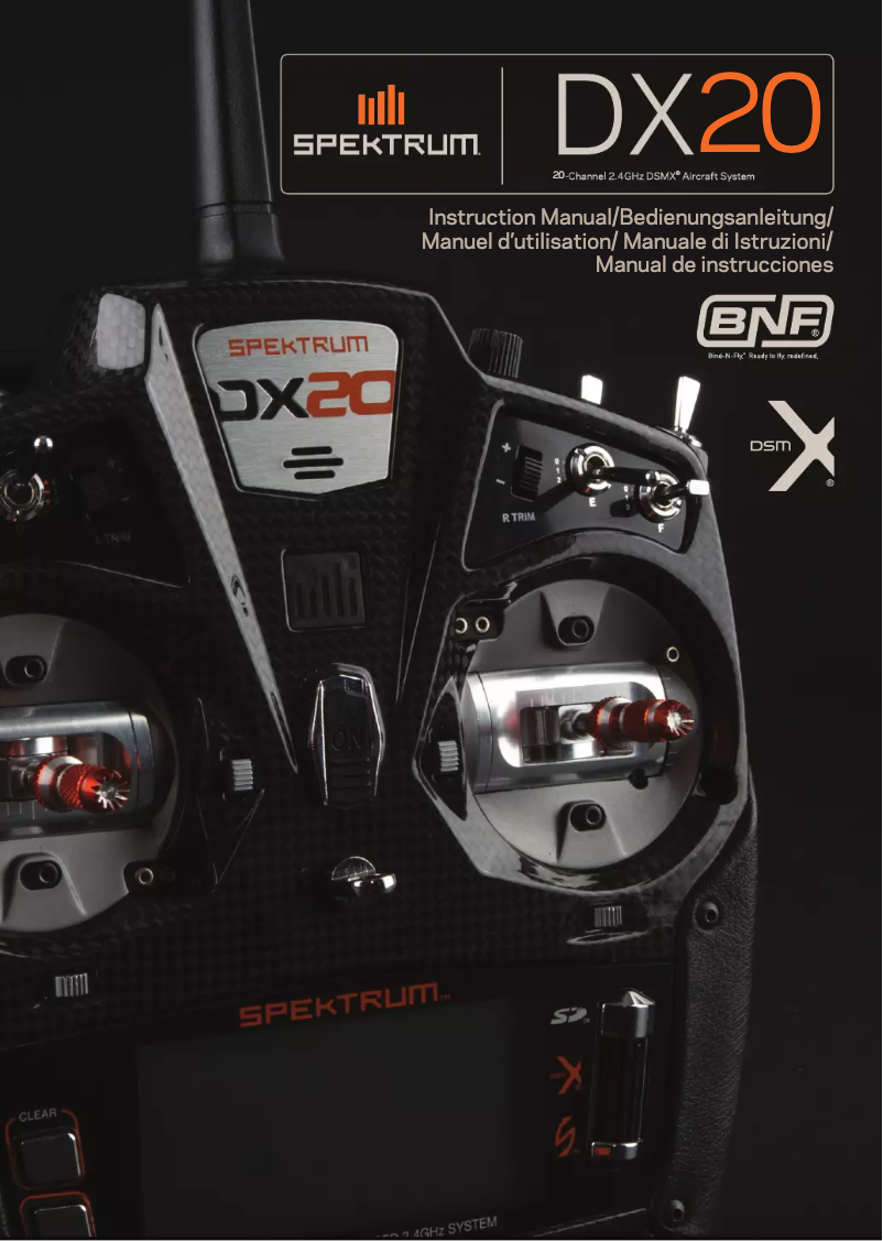Page 1 de la notice Manuel utilisateur Spektrum DX20