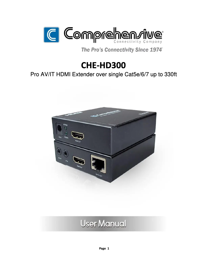 Image de la première page du manuel de l'appareil CHE-HD300