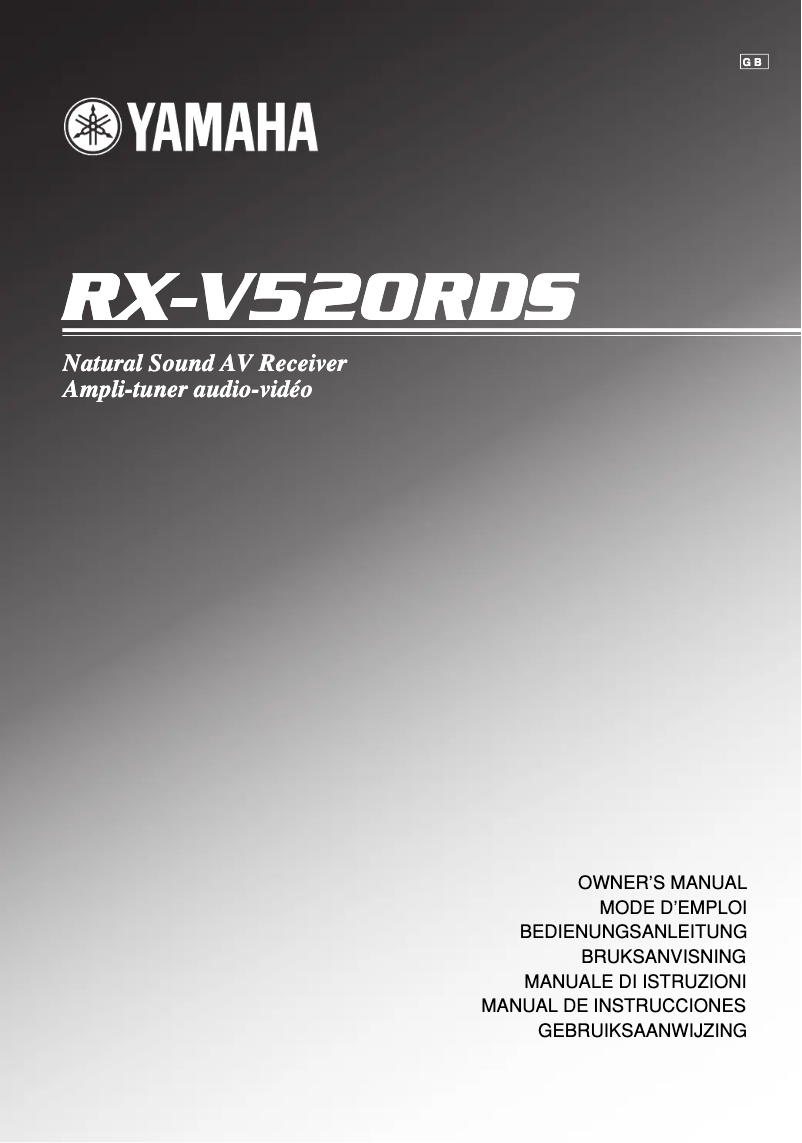 Page n°1 - Manuel utilisateur Yamaha RX-V520RDS