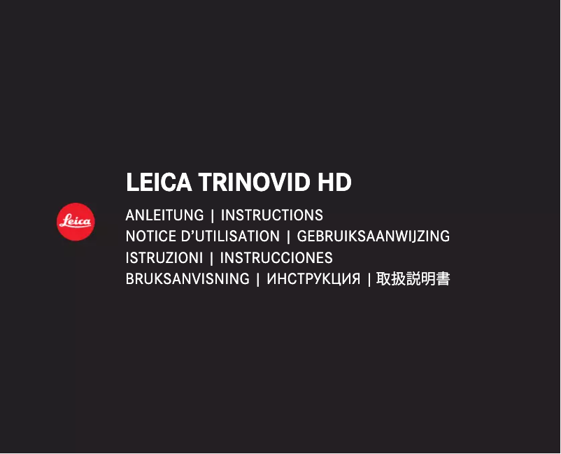 Page 1 de la notice Manuel utilisateur Leica Trinovid 8x32 HD