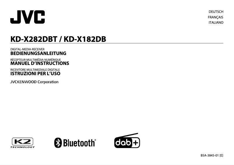 Page 1 de la notice Manuel utilisateur JVC KD-X282DBT