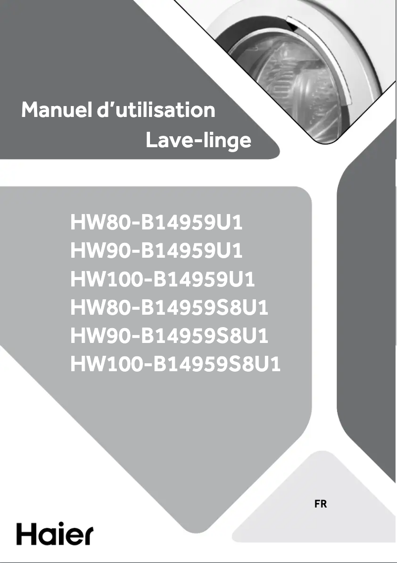 Page 1 de la notice Manuel utilisateur Haier HW80-B14959