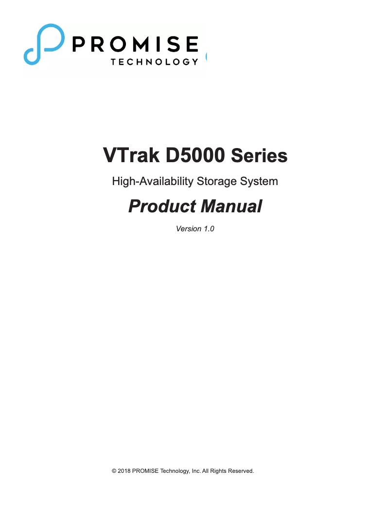 Page n°1 - Manuel utilisateur Promise Technology VTrak D5320XD