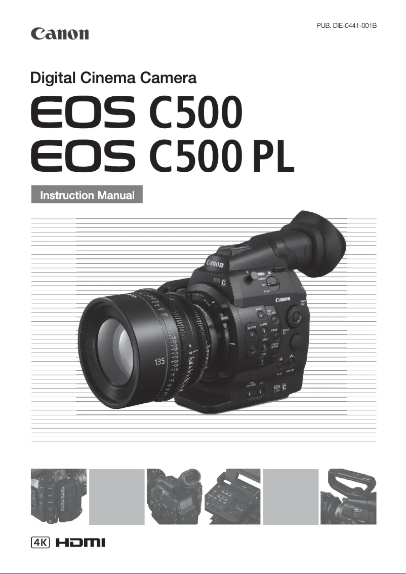 Page n°1 - Manuel utilisateur Canon EOS C500