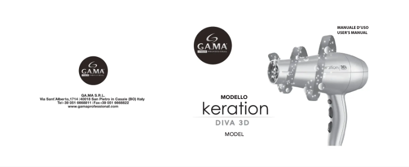 Page 1 de la notice Manuel utilisateur GA.MA Keration DIVA 3D