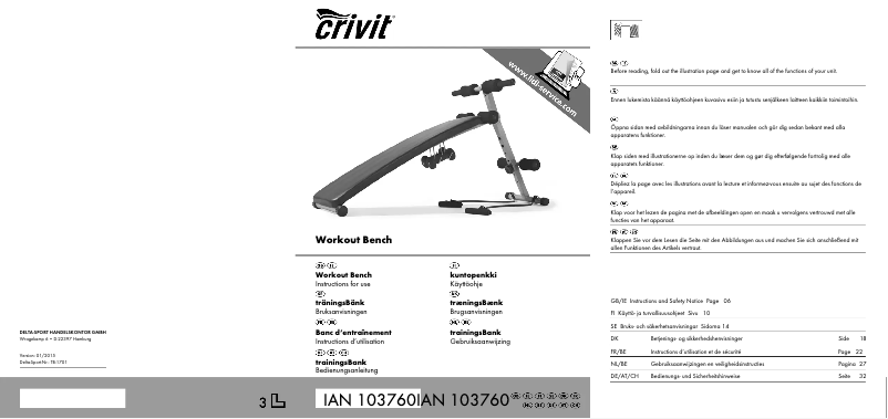 Page n°1 - Manuel utilisateur Crivit IAN 103760