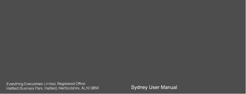 Page n°1 - Manuel utilisateur ZTE Sydney