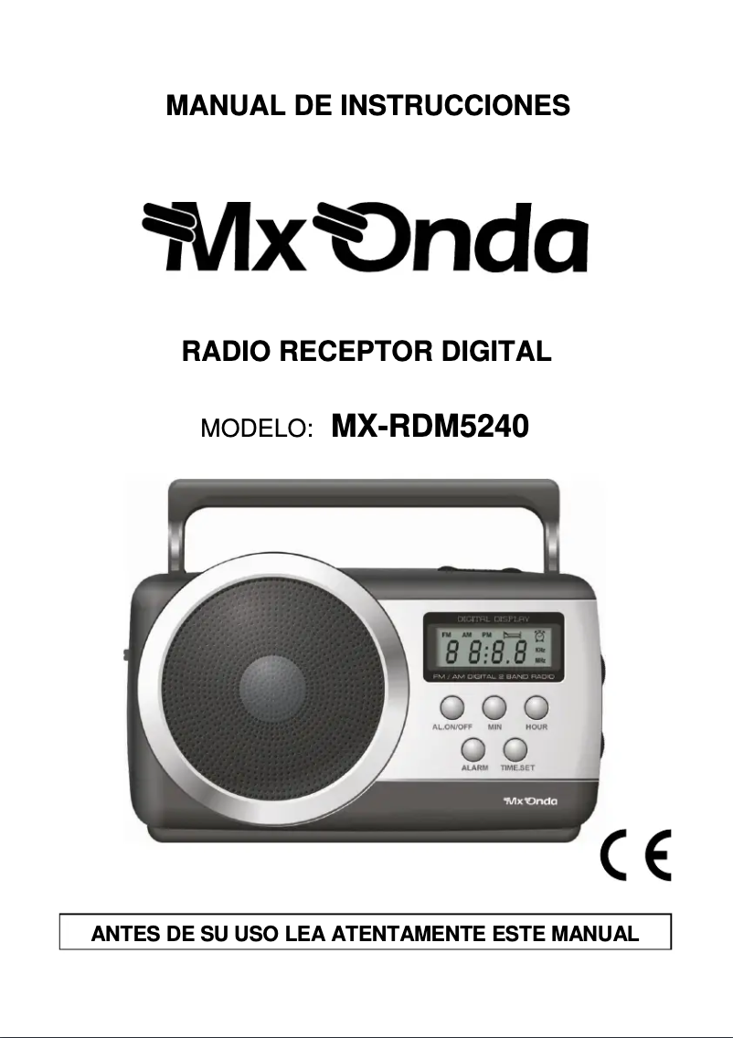 Page 1 de la notice Manuel utilisateur Mx Onda MX-RDM5240