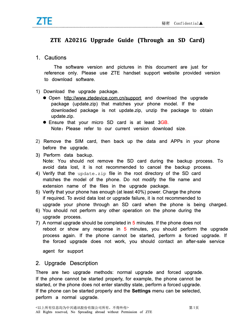 Page 1 de la notice Manuel utilisateur ZTE Axon 11 5G