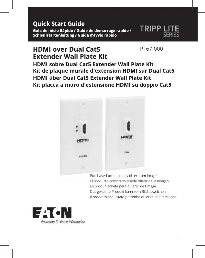 Image de la première page du manuel de l'appareil P167-000