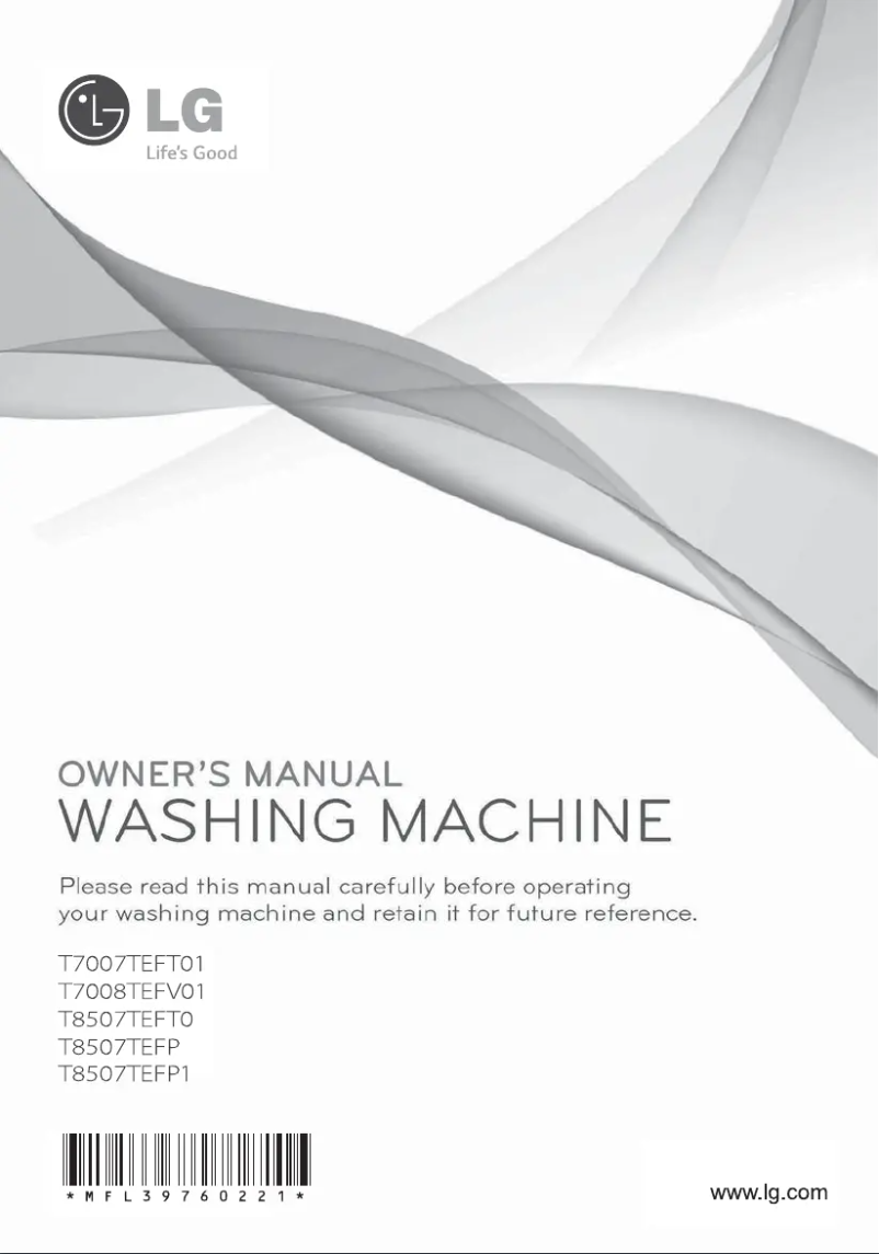 Image de la première page du manuel de l'appareil T8507TEFP1