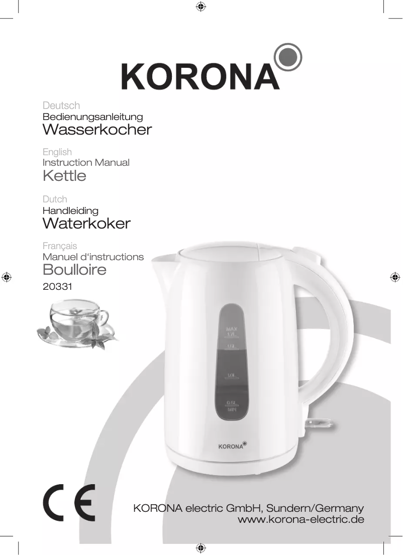 Page n°1 - Manuel utilisateur Korona 20331