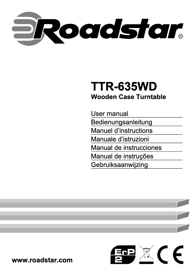 Page n°1 - Manuel utilisateur Roadstar TTR-635WD