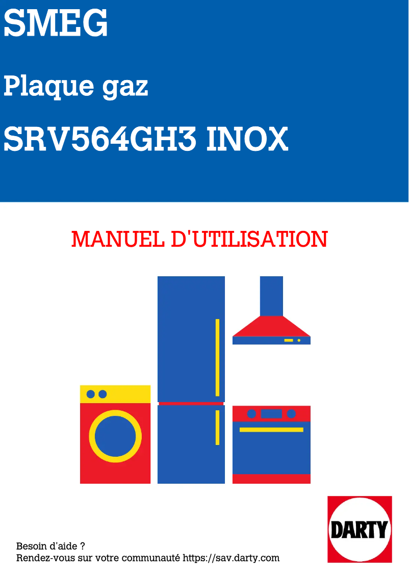 Page 1 de la notice Manuel utilisateur Smeg SRV564GH3