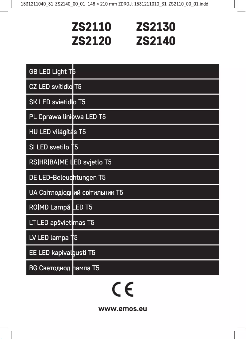 Page n°1 - Manuel utilisateur Emos ZS2140