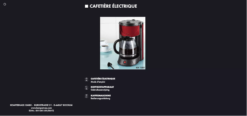 Image de la première page du manuel de l'appareil KH 1081