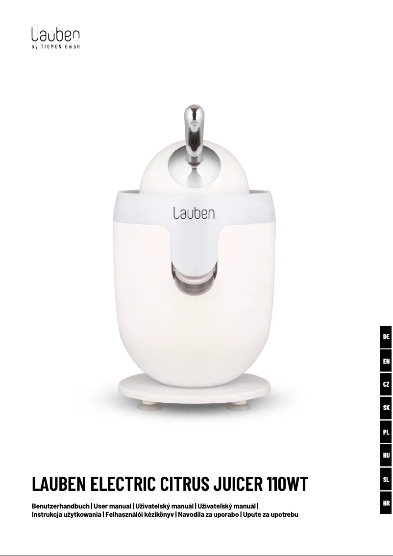 Image de la première page du manuel de l'appareil 110WT