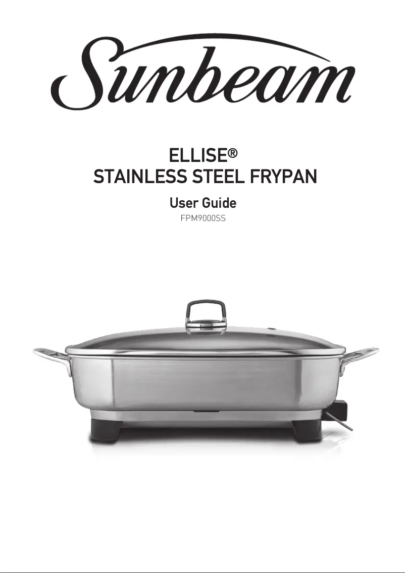 Page 1 de la notice Manuel utilisateur Sunbeam Ellise FPM9000SS