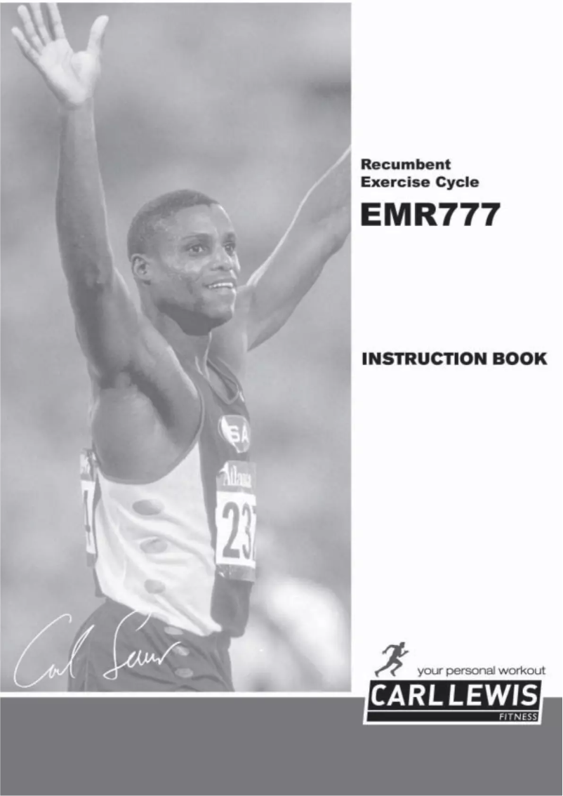 Page 1 de la notice Manuel utilisateur Carl Lewis EMR777