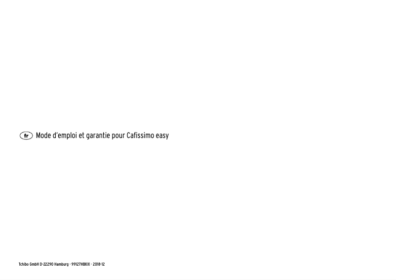 Image de la première page du manuel de l'appareil Cafissimo easy