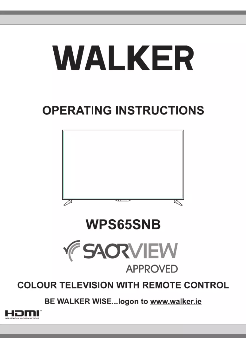 Page n°1 - Manuel utilisateur Walker WPS65SNB