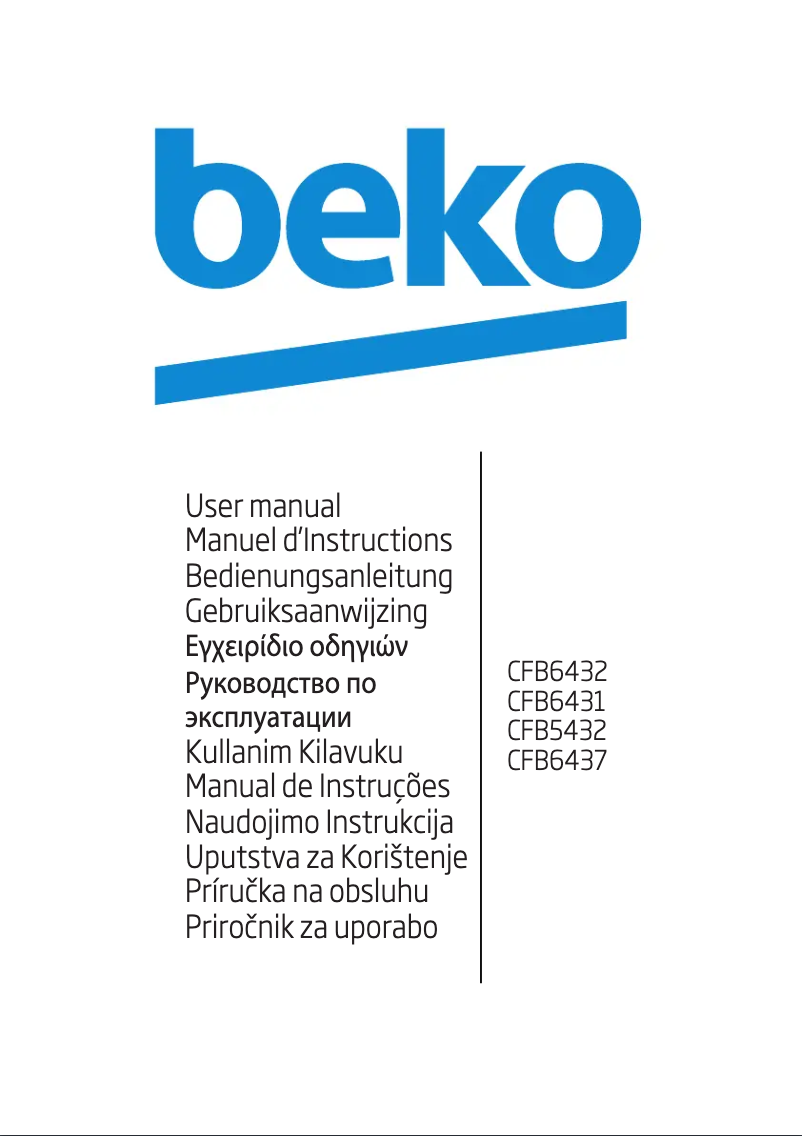 Page 1 de la notice Manuel utilisateur Beko CFB6432WH