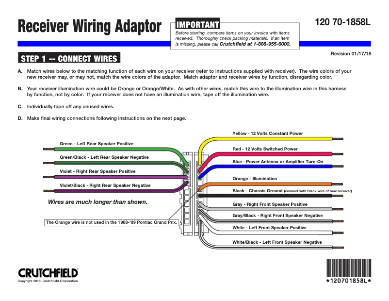 Page n°1 - Manuel utilisateur Metra 70-1858L