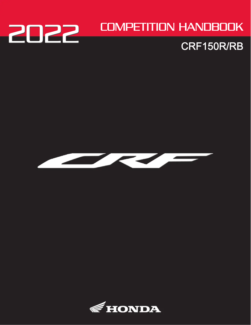 Página 1 del manual Manual de usuario Honda CRF150R (2022)
