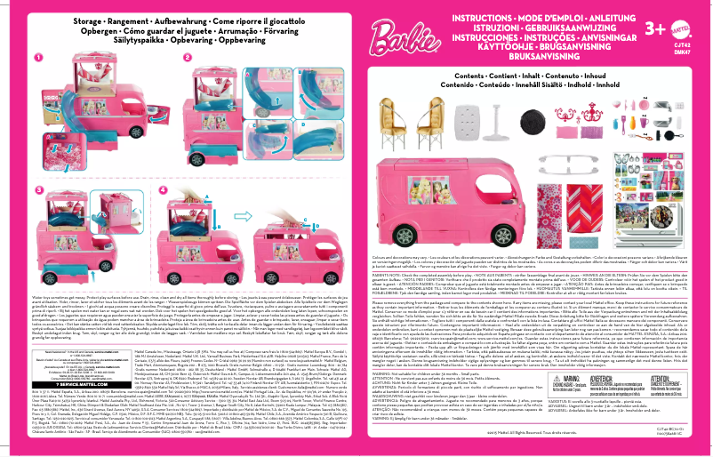 Image de la première page du manuel de l'appareil Barbie Pop-Up Camper